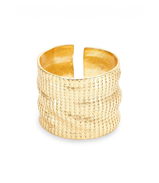 Karine Sultan Chainmail Cuff Bracelet - 24K Gold Plated