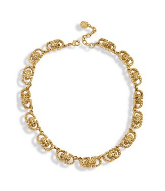 Karine Sultan Vintage Link Collar Necklace - 24K Gold Plated