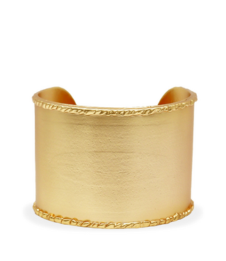 Karine Sultan Sculpted Edge Cuff Bracelet - 24K Gold Plated