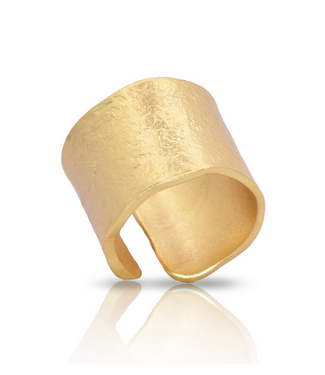 Karine Sultan Trendy Textured Cigar Band Ring
