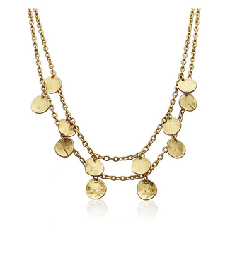 Karine Sultan Layered Coin Necklace