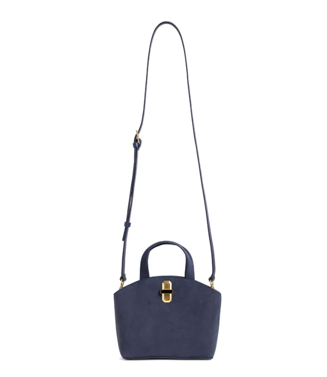 The Suede Heirloom Mini Tote - Midnight