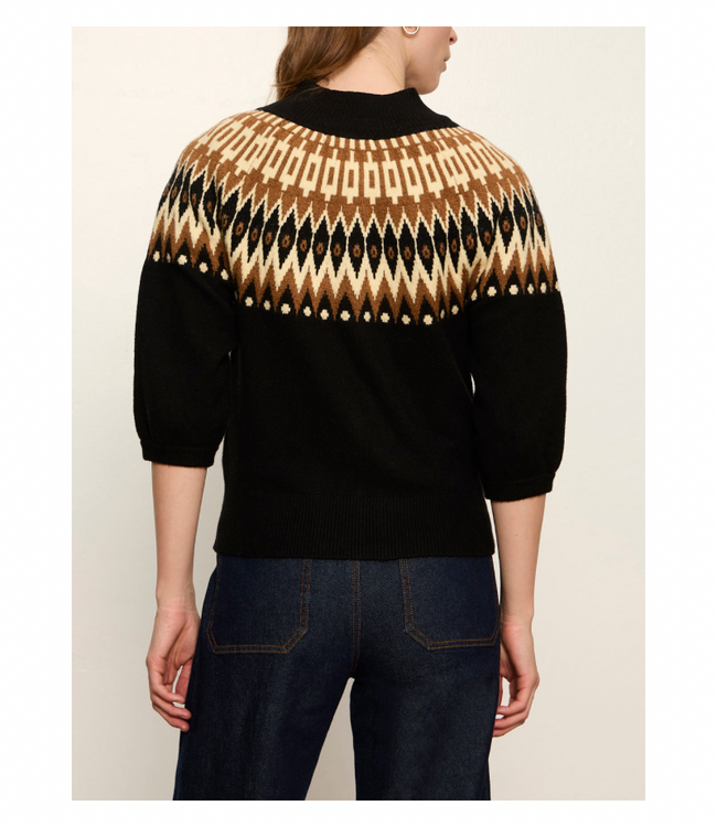 Fairisle Zip Up Sweater