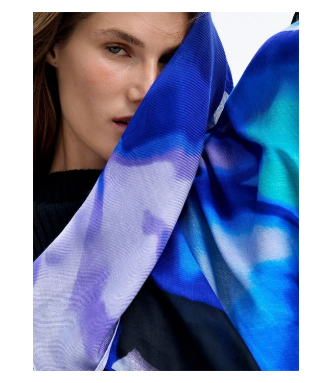 Degrade Blue Foulard Scarf