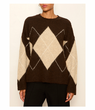Sanctuary Argyle Crew Sweater