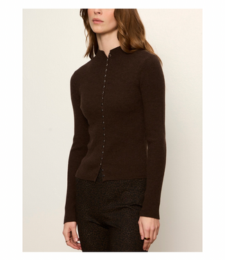 Sanctuary High Neck Ribbed Cardigan