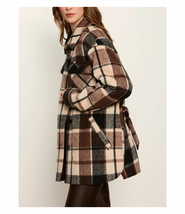 Locket Plaid Coat