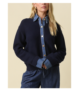 Dana Layered Look Knit Cardigan
