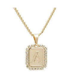 Bracha Royal Initial Card Necklace