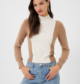 French Connection Libby Vhari Colour Block Jumper Oatmeal