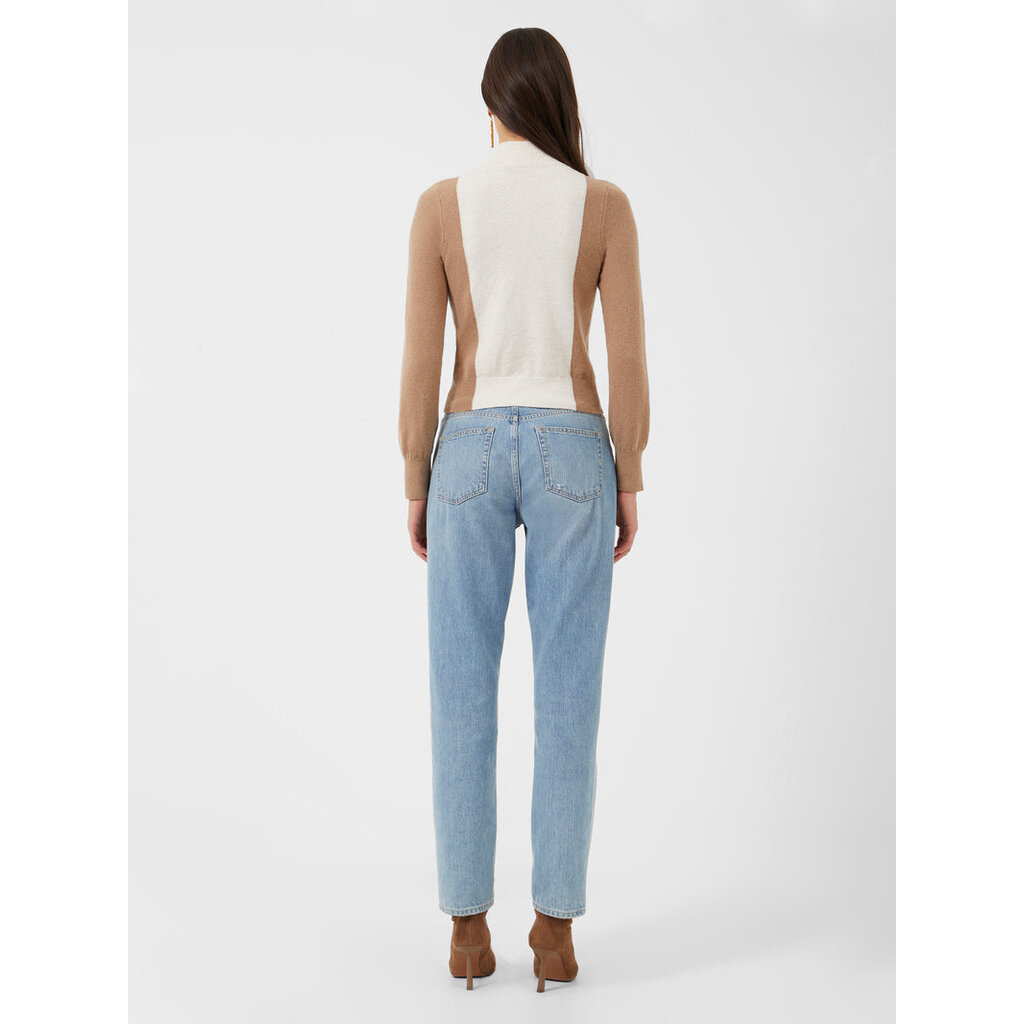 French Connection Libby Vhari Colour Block Jumper Oatmeal