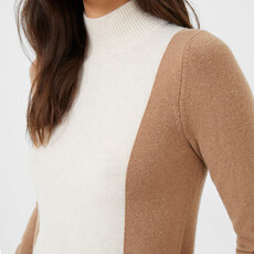 French Connection Libby Vhari Colour Block Jumper Oatmeal