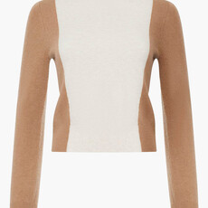 French Connection Libby Vhari Colour Block Jumper Oatmeal