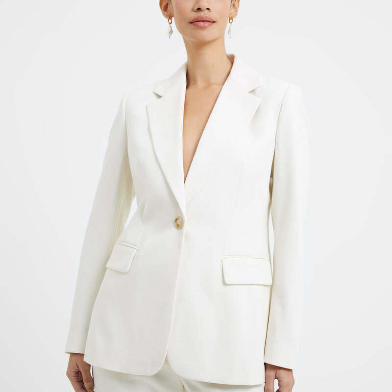 French Connection Whisper Single Breasted Blazer Summer White