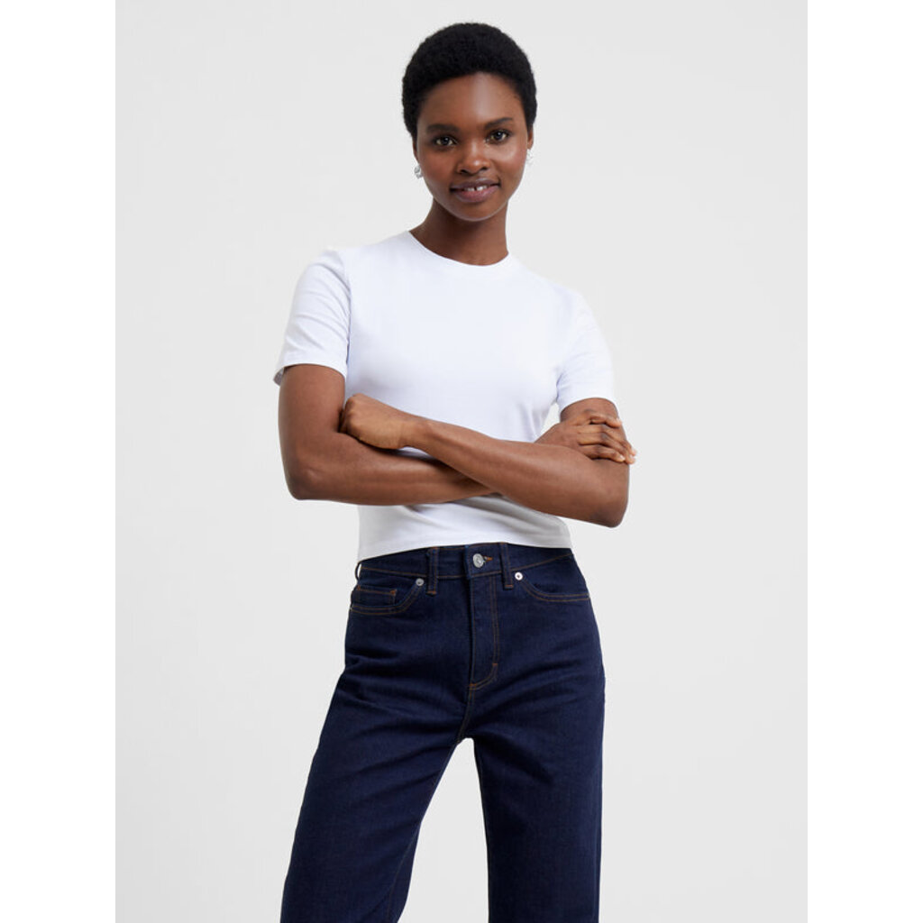 French Connection Rallie Cot Crew Tee White