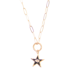 Marit Rae Black Star Charm Necklace