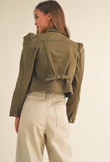 Miou Muse Olive Denim Jacket