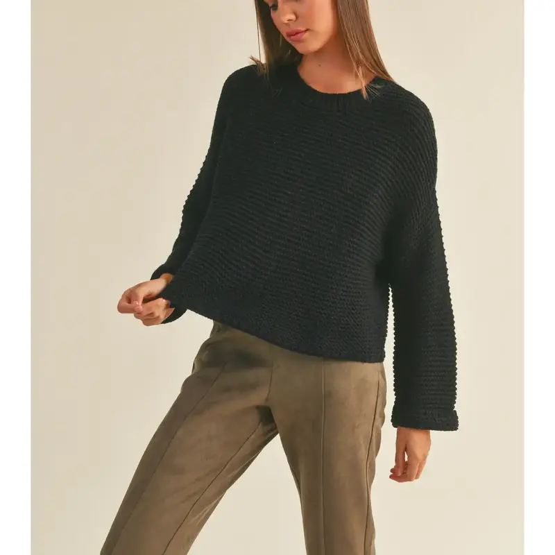 Miou Muse Black Knitted Sweater