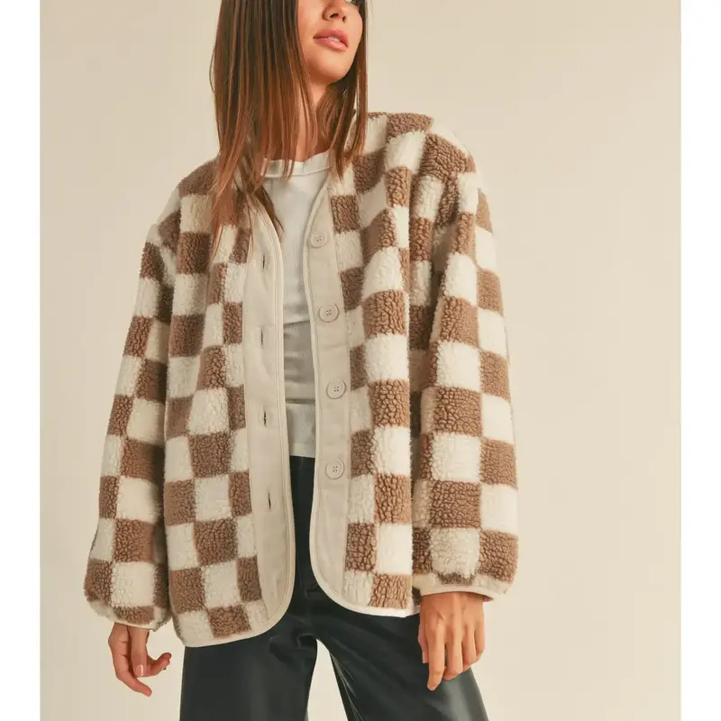Miou Muse Checkered Cardigan