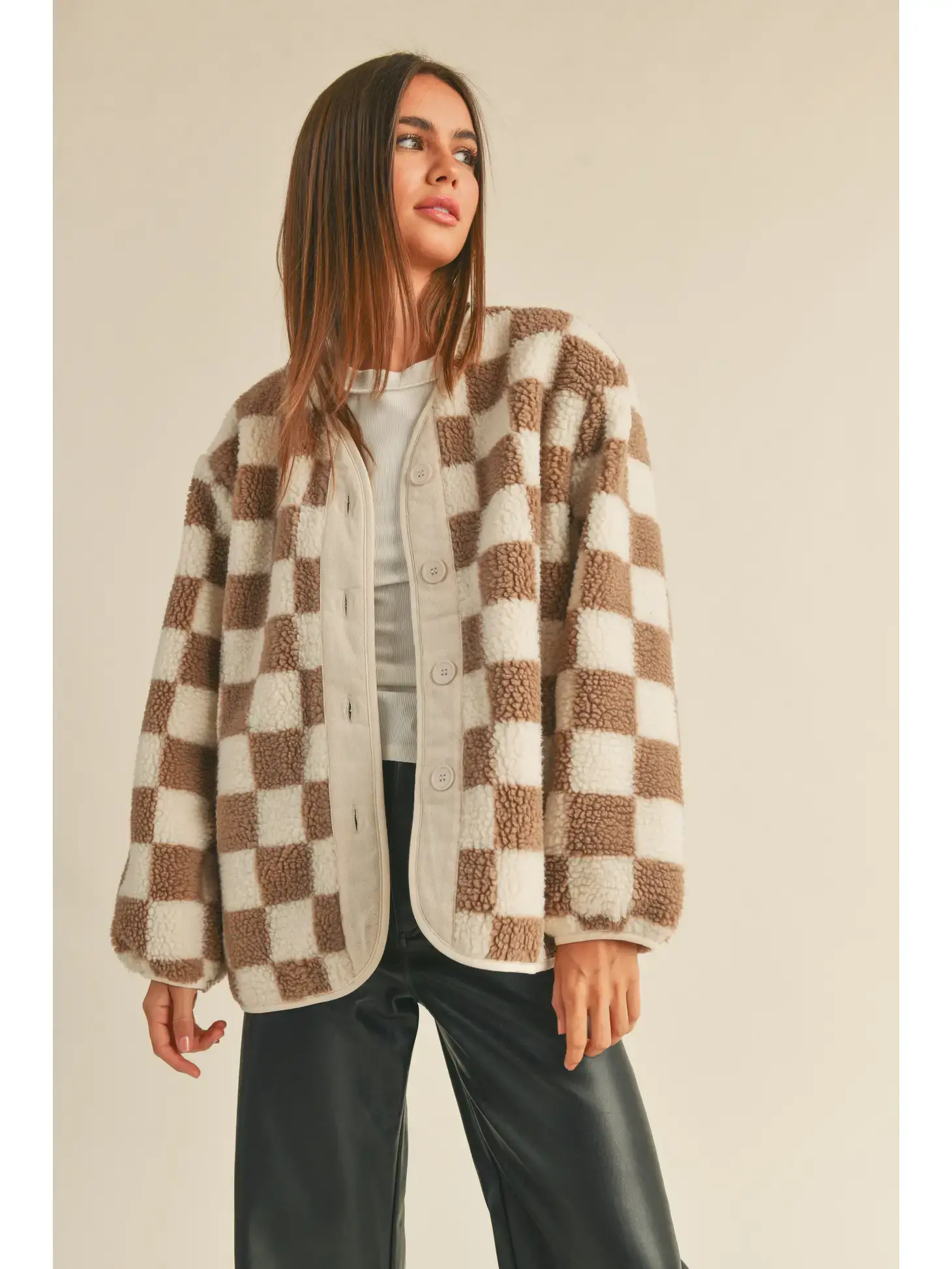 Checkered cardigan ro and co clothing