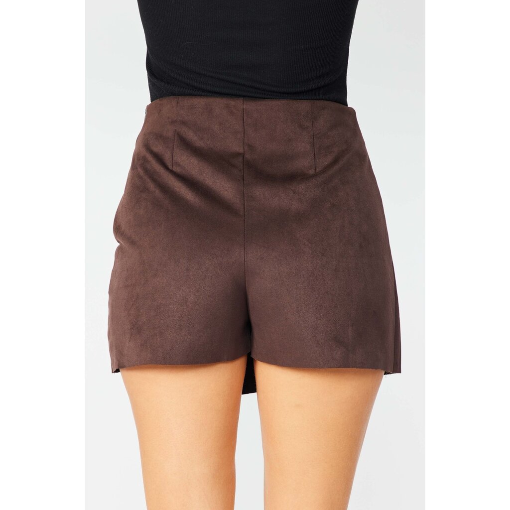 StyleLA Suede Wrap Skort