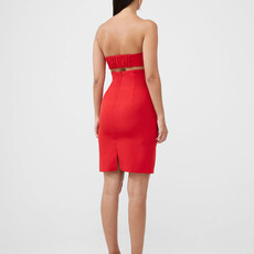 French Connection Echo Crepe Midi Scarlet