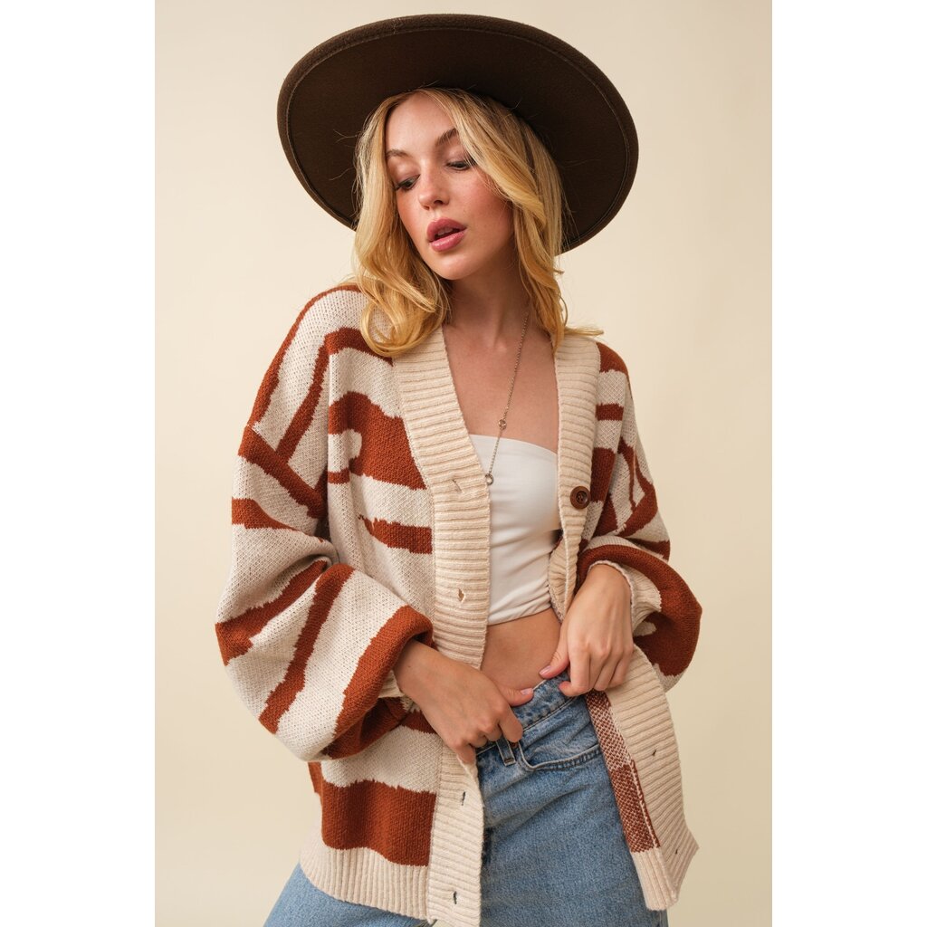 StyleLA Zebra Cardigan