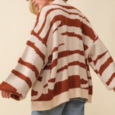 StyleLA Zebra Cardigan