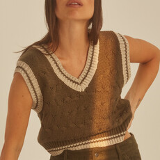 Crescent Gabrielle Cable Knit Vest