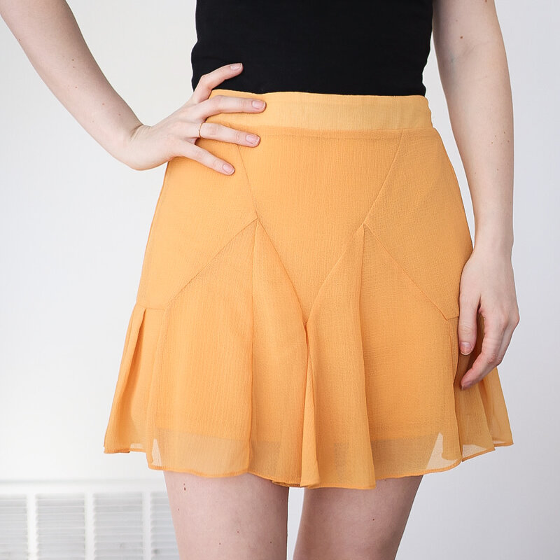 StyleLA Layered Chiffon Mini Skirt