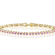 Sahira Bezel Tennis Bracelet Pink