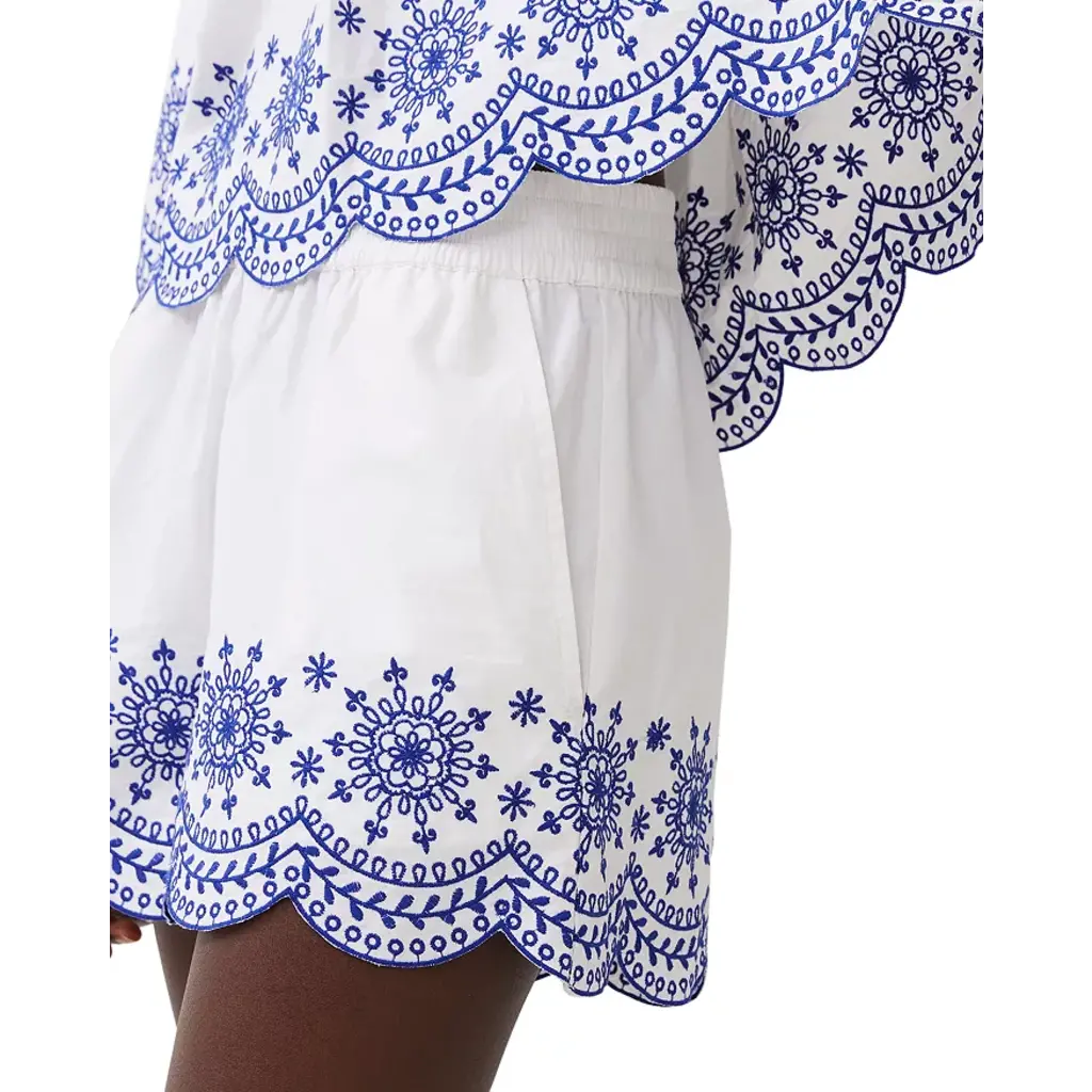 French Connection Alissa Cotton Embroidered Short