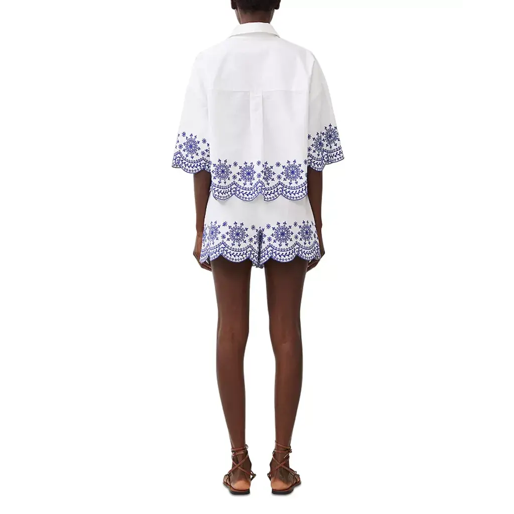 French Connection Alissa Cotton Embroidered Short