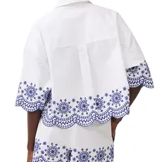 French Connection Alissa Cotton Embroidered Popover