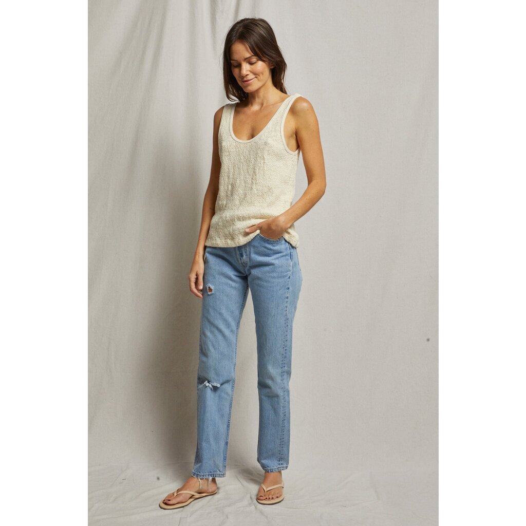Perfect White Tee Cotton Slub Mesh Tank