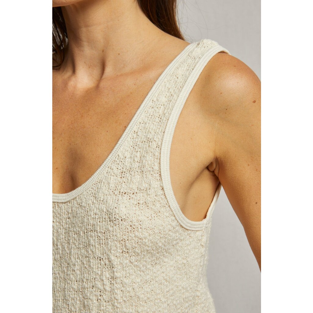 Perfect White Tee Cotton Slub Mesh Tank
