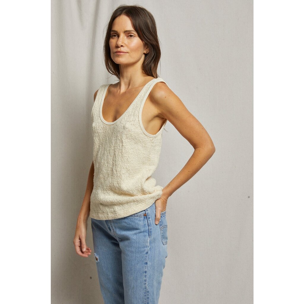 Perfect White Tee Cotton Slub Mesh Tank