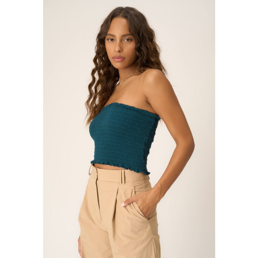 Project Social T Golden Hour Smocked Tube Top