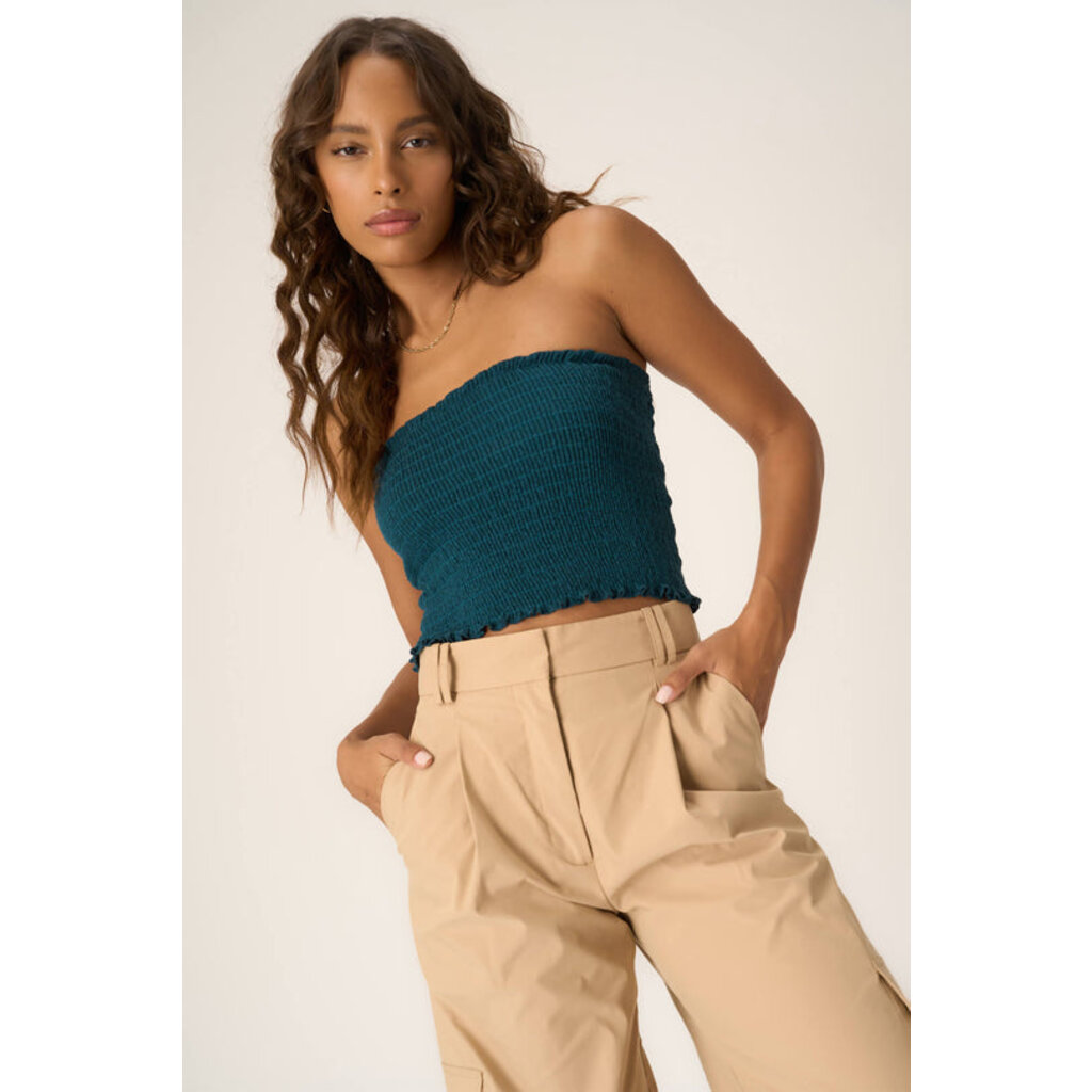 Project Social T Golden Hour Smocked Tube Top