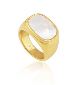 Sahira Mother of Pearl Signet Ring