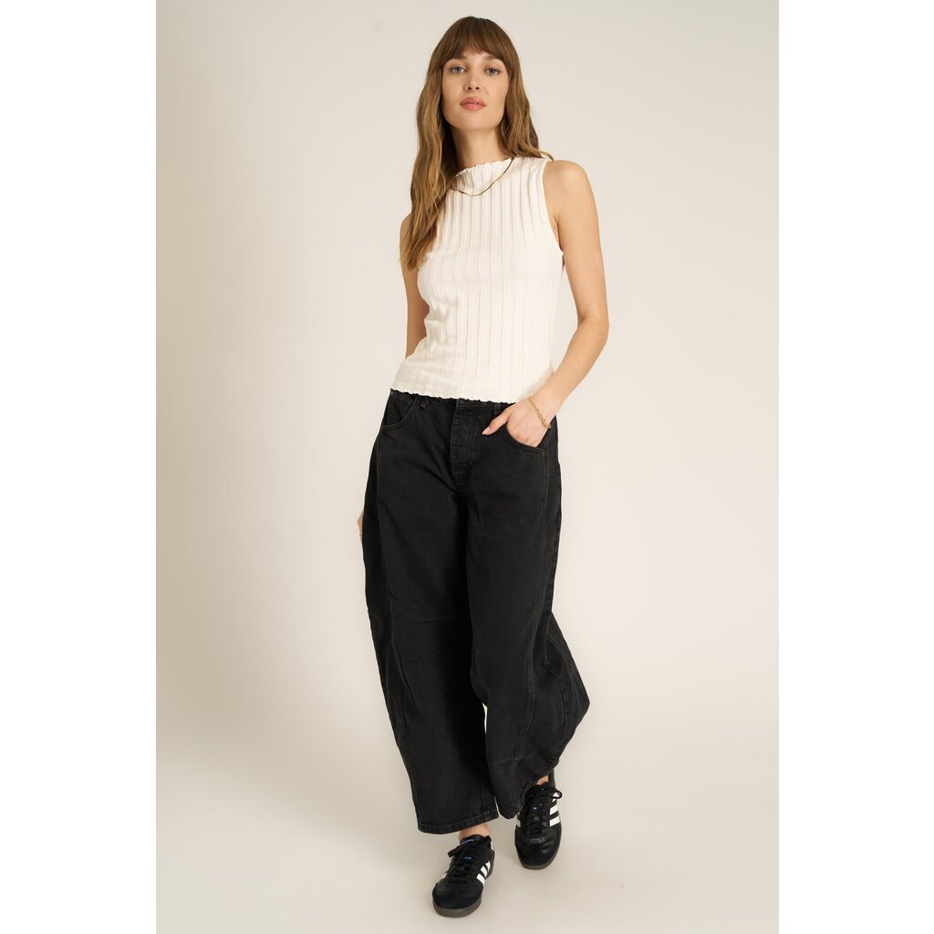 Project Social T Chasing You Funnel Neck Rib Tank