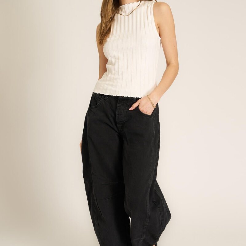 Project Social T Chasing You Funnel Neck Rib Tank