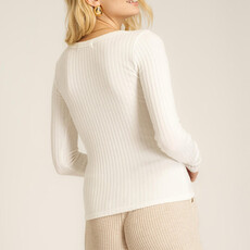 Project Social T What's The Scoop White Rib Longsleeve