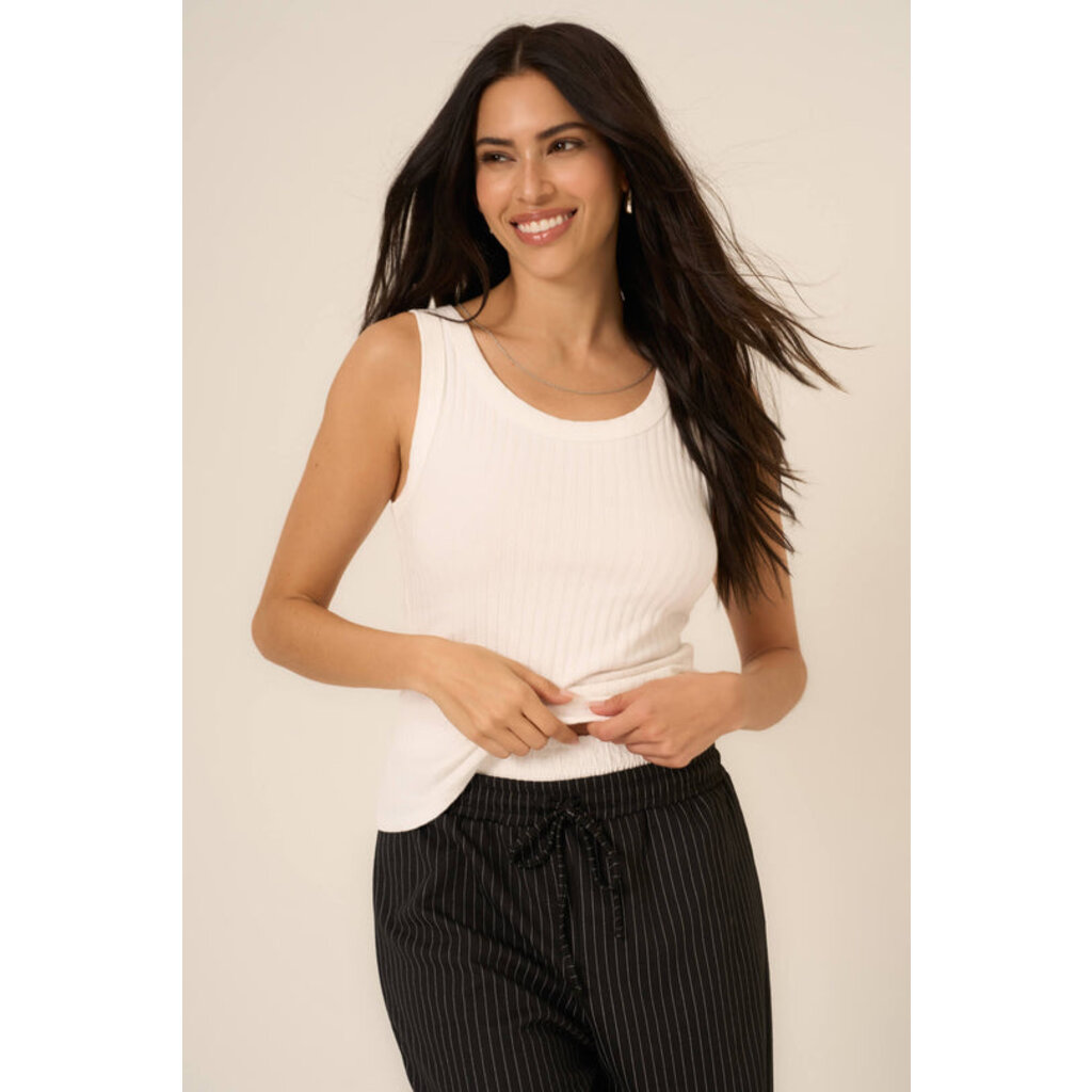 Project Social T Cooper White Sweater Rib Tank