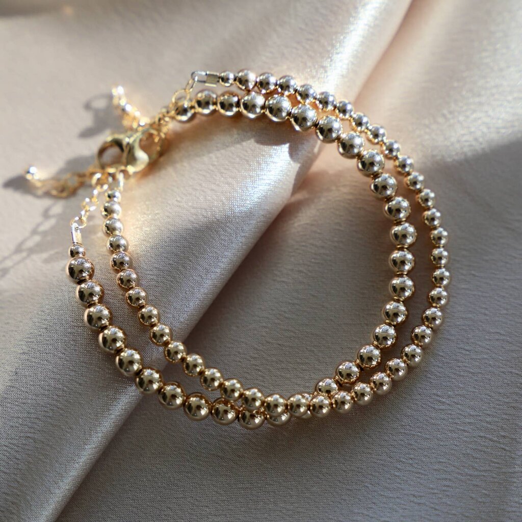 Katie Waltman Jewelry Gold Filled Beaded Bracelet 5MM
