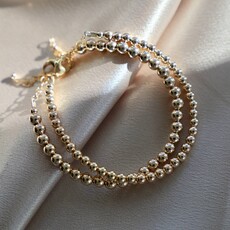 Katie Waltman Jewelry Gold Filled Beaded Bracelet 5MM