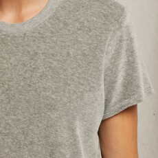 Perfect White Tee Clara Velour Crew Neck Tee
