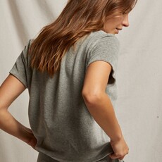 Perfect White Tee Clara Velour Crew Neck Tee