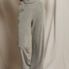 Perfect White Tee Holly Velour Wide Leg Sweat Pant