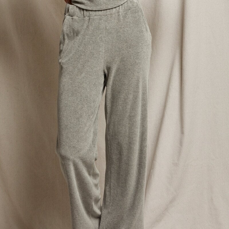 Perfect White Tee Holly Velour Wide Leg Sweat Pant